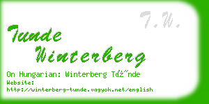 tunde winterberg business card